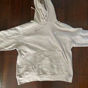 Champion Limited Edition Cream / Peach Logo Hoodie SZ L